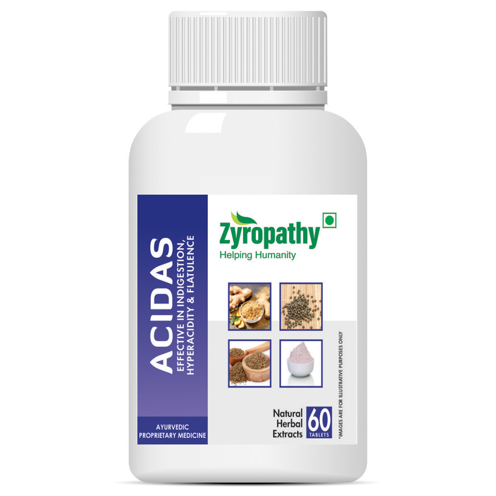 ACIDAS Effective in Indigestion, Hyperacidity & Flatulence Zyropathy