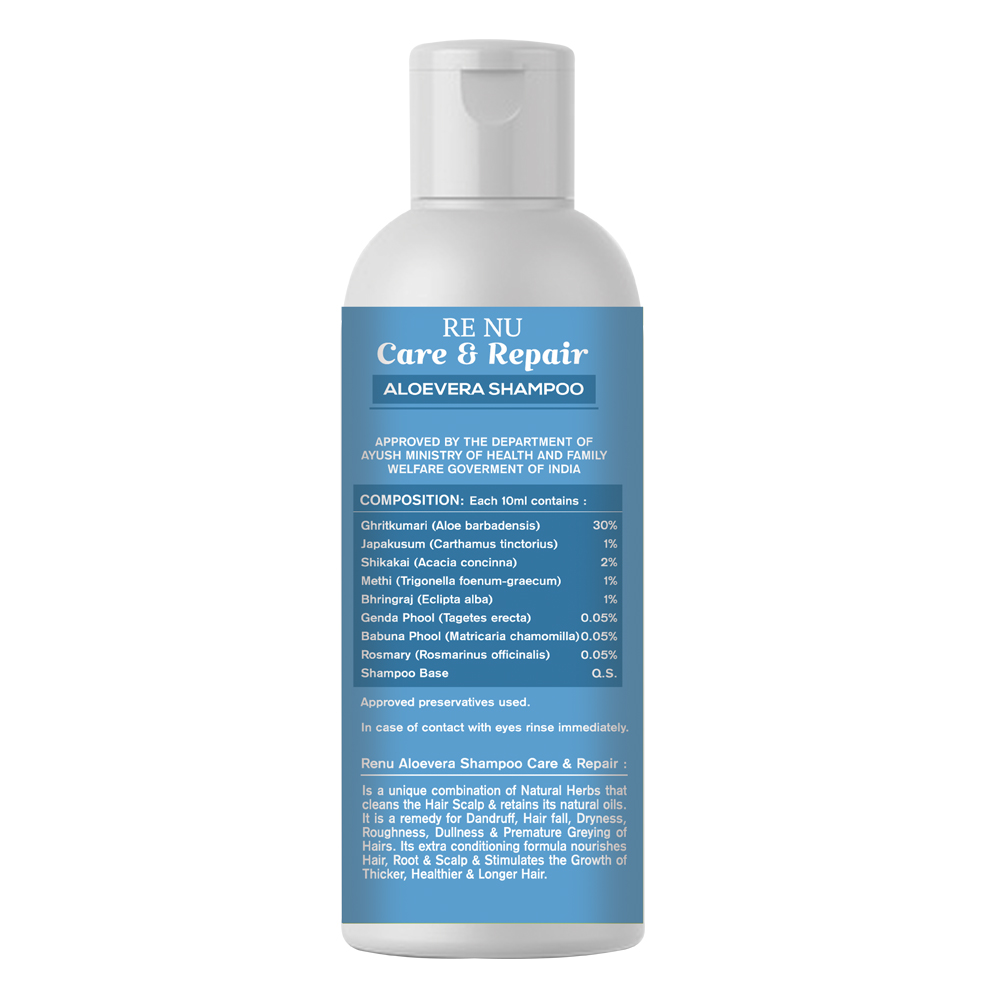RENU CARE & REPAIR ALOEVERA SHAMPOO - Zyropathy RENU CARE & REPAIR ALOEVERA SHAMPOO - Zyropathy